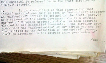 Colonial paper states that documents should only be seen by British subjects