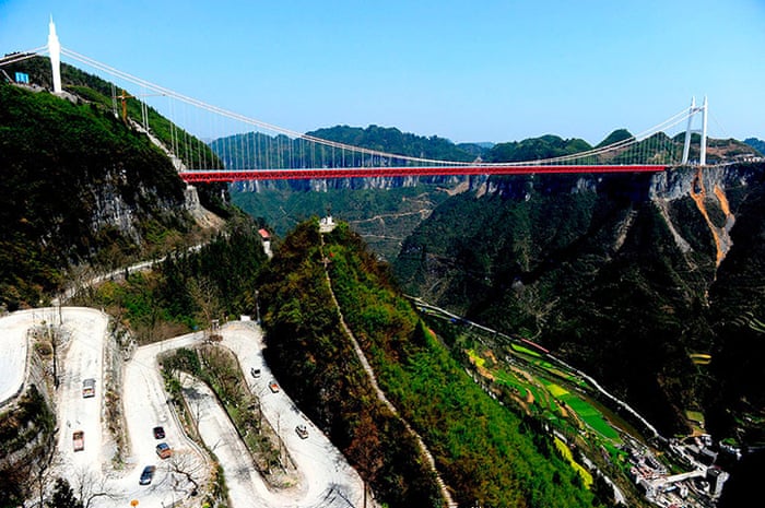 The Aizhai suspension bridge in China – in pictures | World news | The  Guardian