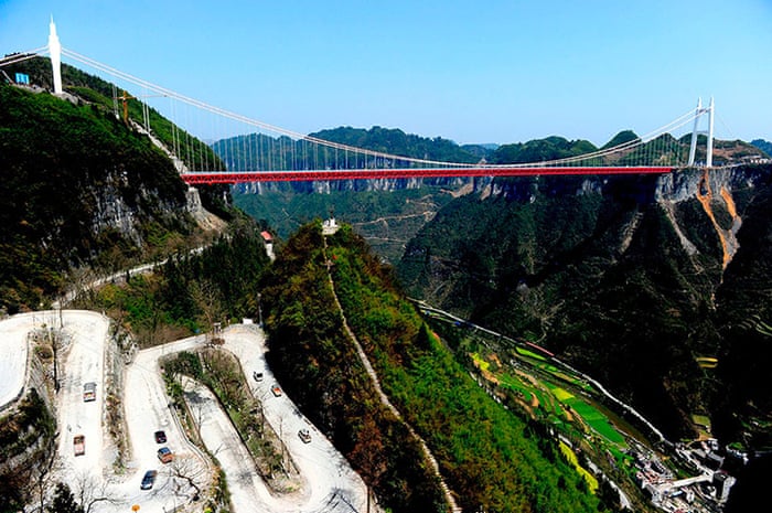 The Aizhai suspension bridge in China – in pictures | World news | The Guardian
