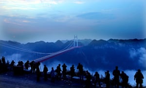 Suspension bridge: Aizhai Suspension Bridge Opens To Traffic