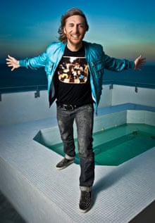 DJ David Guetta photographed at the Soho Beach House, Miami Beach