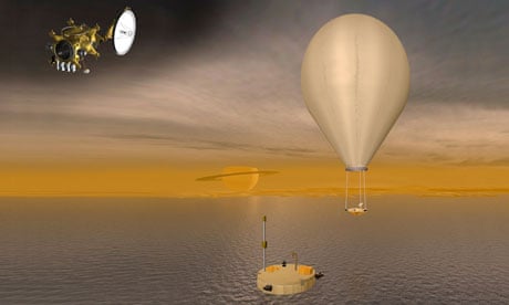 Artist's impression of proposed 'boat' mission to Saturn's moon Titan