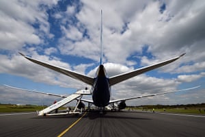 Boeing 747 dreamliner: The New Boeing Dreamliner Touches Down At Manchester Airport