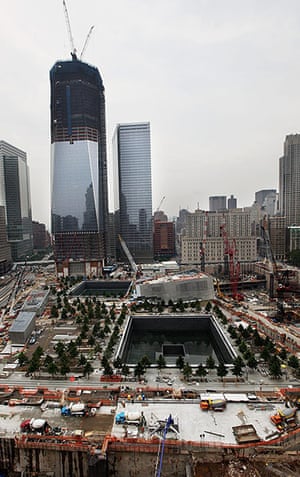 World Trade Centre: 8 July 2011: Construction continues on One World Trade Centre