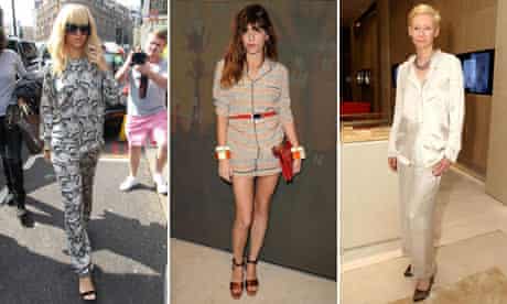 Rihanna, Lou Doillon and Tilda Swinton in pyjama style trend
