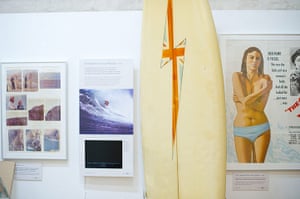Museum of British Surfing: Ted Deerhurst's lightning bolt surfboard