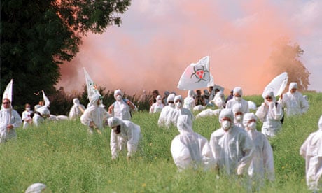 Protest over GM crop, UK, 1999