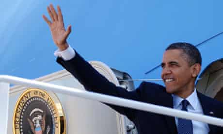 Barack Obama on Air Force One