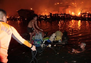 Manila: A member of the Philippine Coast Guard rescue team