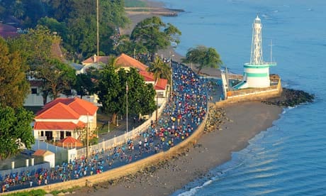 Runners in the inaugural seven-kilometre Peace Run that was part of the Dili marathon in 2011