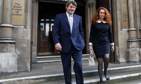 Rebekah Brooks leaves the Leveson inquiry with her husband, Charlie
