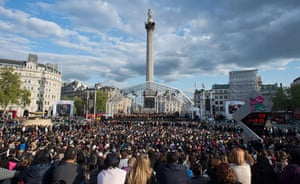 Trafalgar Sqaure: The London Symphony Orchestra performs in Trafalgar Square