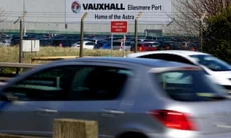 General Motors' Vauxhall car factory at Ellesmere Port