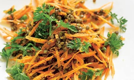 Carrot and puy lentil salad
