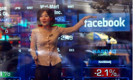 A television reporter talks about the Facebook IPO 