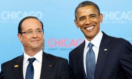 François Hollande with Barack Obama