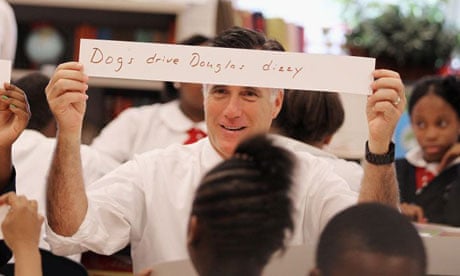 Mitt Romney at a charter school in Philadelphia