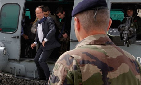 Francois Hollande in Afghanistan