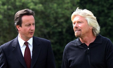 David Cameron and Richard Branson