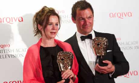 Bafta TV award winners Emily Watson and Dominic West,
