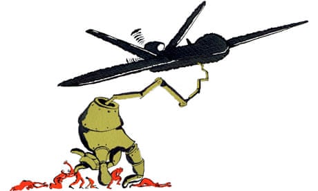 Drone warfare: illustration by Belle Mellor