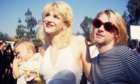 Cobain and Love with their daughter at the MTV Video Music Awards