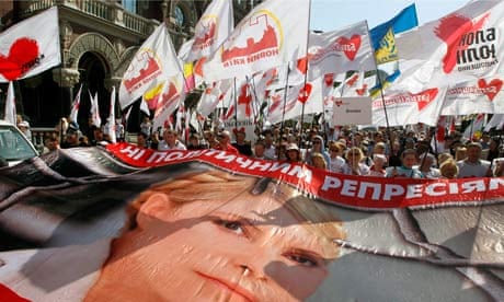 Yulia Tymoshenko supporters in April