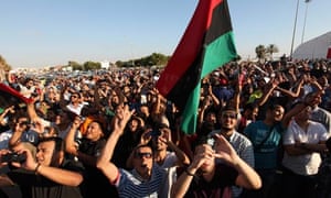 election protestors in Benghazi