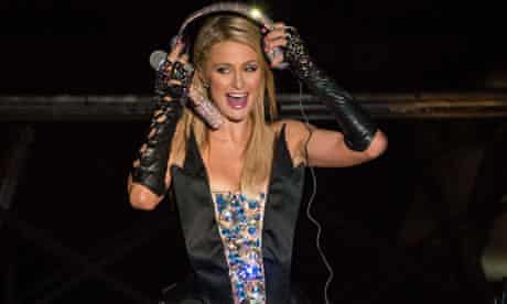 US socialite Paris Hilton performs as DJ