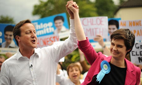 Chloe Smith with David Cameron in 2009.