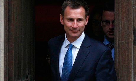 Jeremy Hunt leaving the Royal Courts of Justice after answering questions at the Leveson inquiry