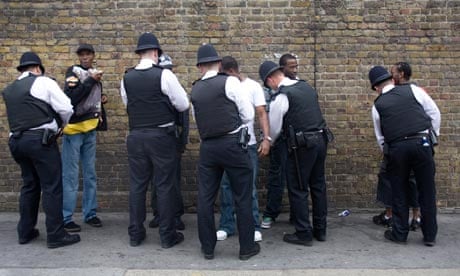 Police stop and search black youths at the entrance to the Notting Hill Carnival in 2008