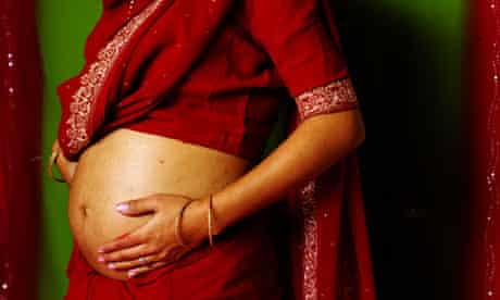 Indian woman, pregnant