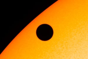24 hours in pictures: the planet Venus at the start of its transit of the Sun