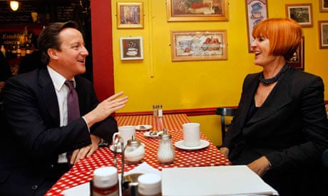 David Cameron and Mary Portas