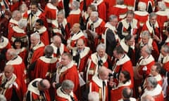 Peers at the state opening of parliament