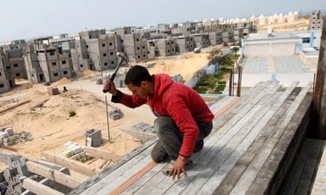A Palestinian labourer