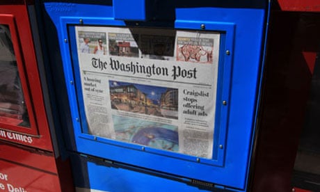 The Washington Post on sale in a vending machine