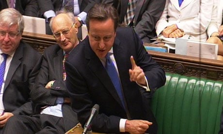 David Cameron tries to limit the fallout over Lords reform during PMQs in the Commons