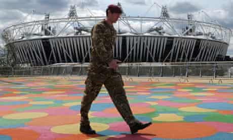 A soldier at the Olympic Park