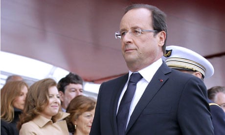 François Hollande and Valérie Trierweiler on Bastille Day.