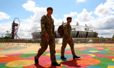 soldiers at the olympic site