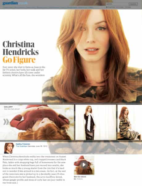 A design concept featuring Mad Men's Christina Hendricks, demonstrating a much stronger use of imagery