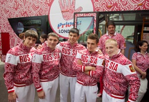 Olympic kit designs: Young Russian athletes present the new Russian Olympic uniform in Moscow