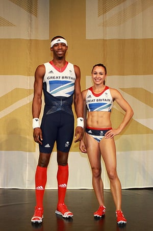 Olympic kit designs: Phillips Idowu and  Jessica Ennis at the official British team kit launch 