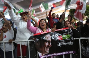 Mexico elections: Supporters Of Mexico's PRI Party Celebrate Election Results