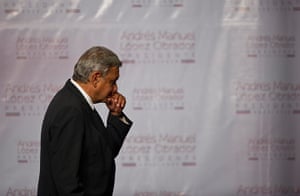 Mexico elections: Andrés Manuel López Obrador, walks away after a press conference
