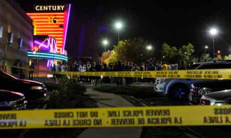 Aurora Police outside the Century 16 movie theatre, Denver