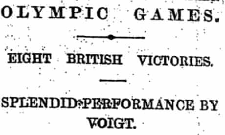 Guardian article on Emil Voigt winning at Olympics 1908