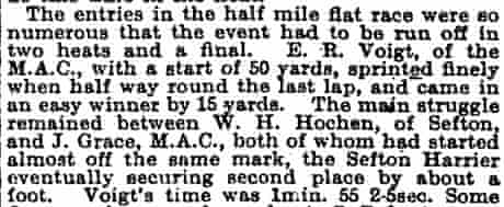 Emil Voigt in harriers race 1907